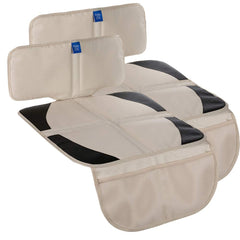 Funbliss car seat protector beige padding for comfort and spill protection.