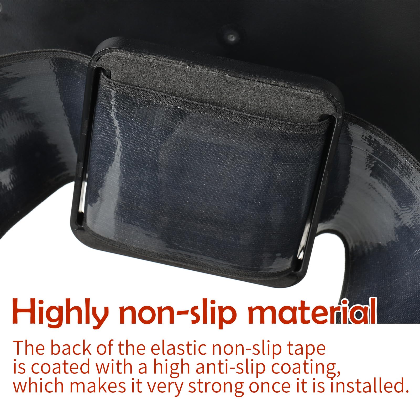 Funbliss non-slip elastic mount keeps the mirror stable on rough roads.