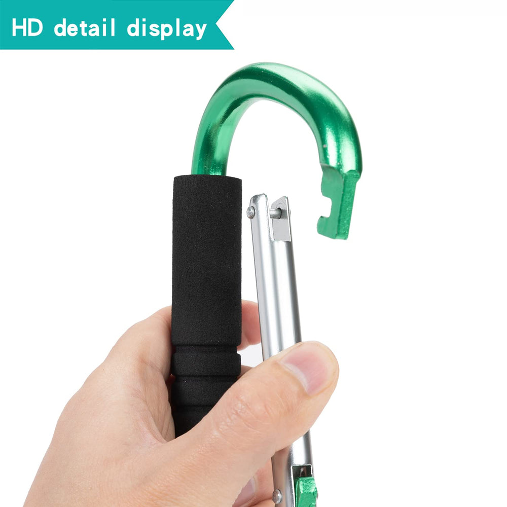 Funbliss stroller hooks green hiking travel-ready clip keeps essentials secure.