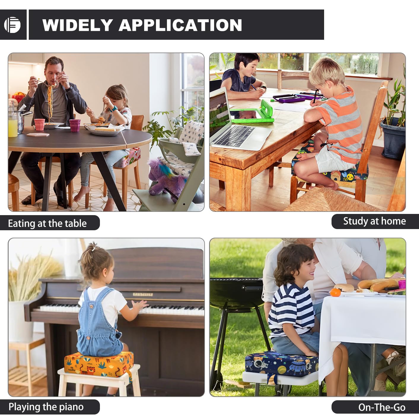 Funcority booster seat ready for dining on the go with compact design.