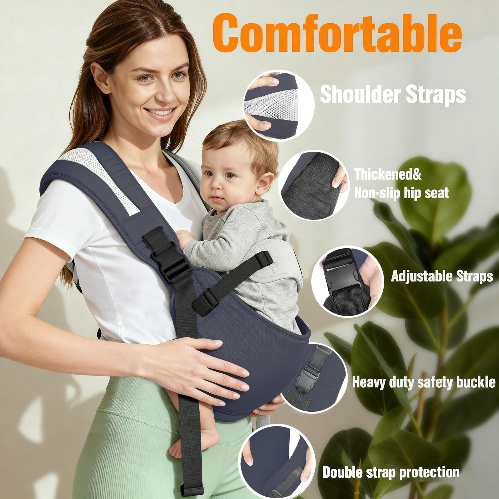 FUNITO Carrier Sling in back-carry mode offering hands-free convenience.