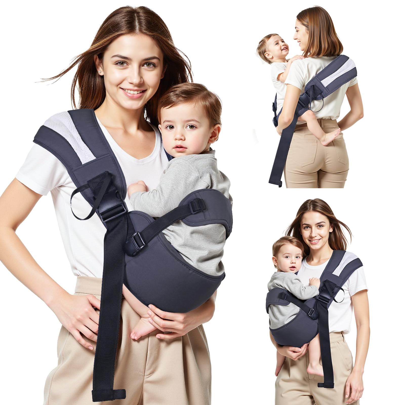FUNITO Baby Carrier Sling showing breathable 3D mesh for cool, comfortable wear.