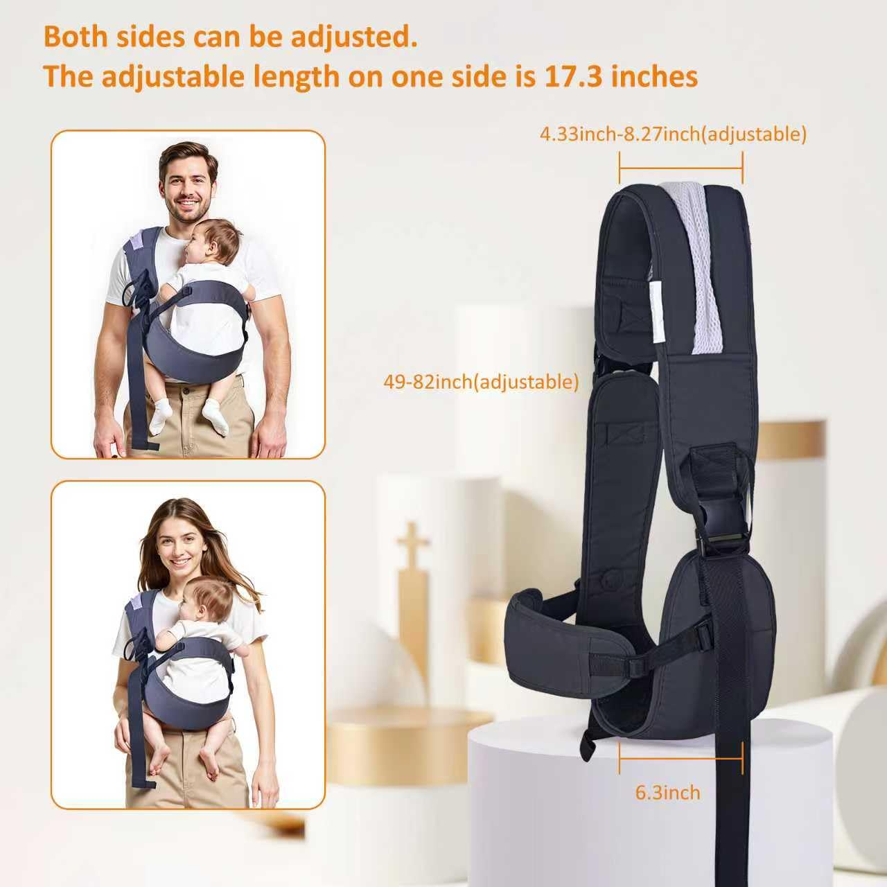 FUNITO Carrier Sling supports up to 55 lbs for growing children.