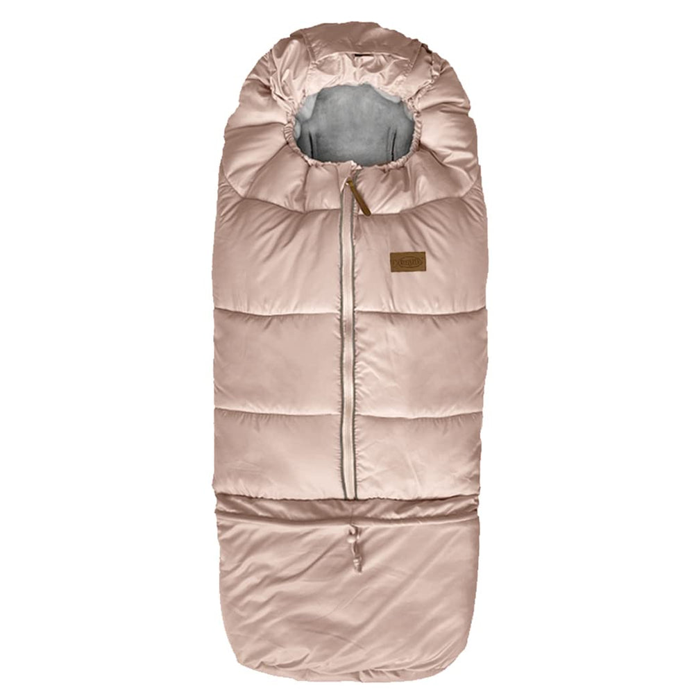Funlife pink length-extension footmuff side view highlights two-way zippers