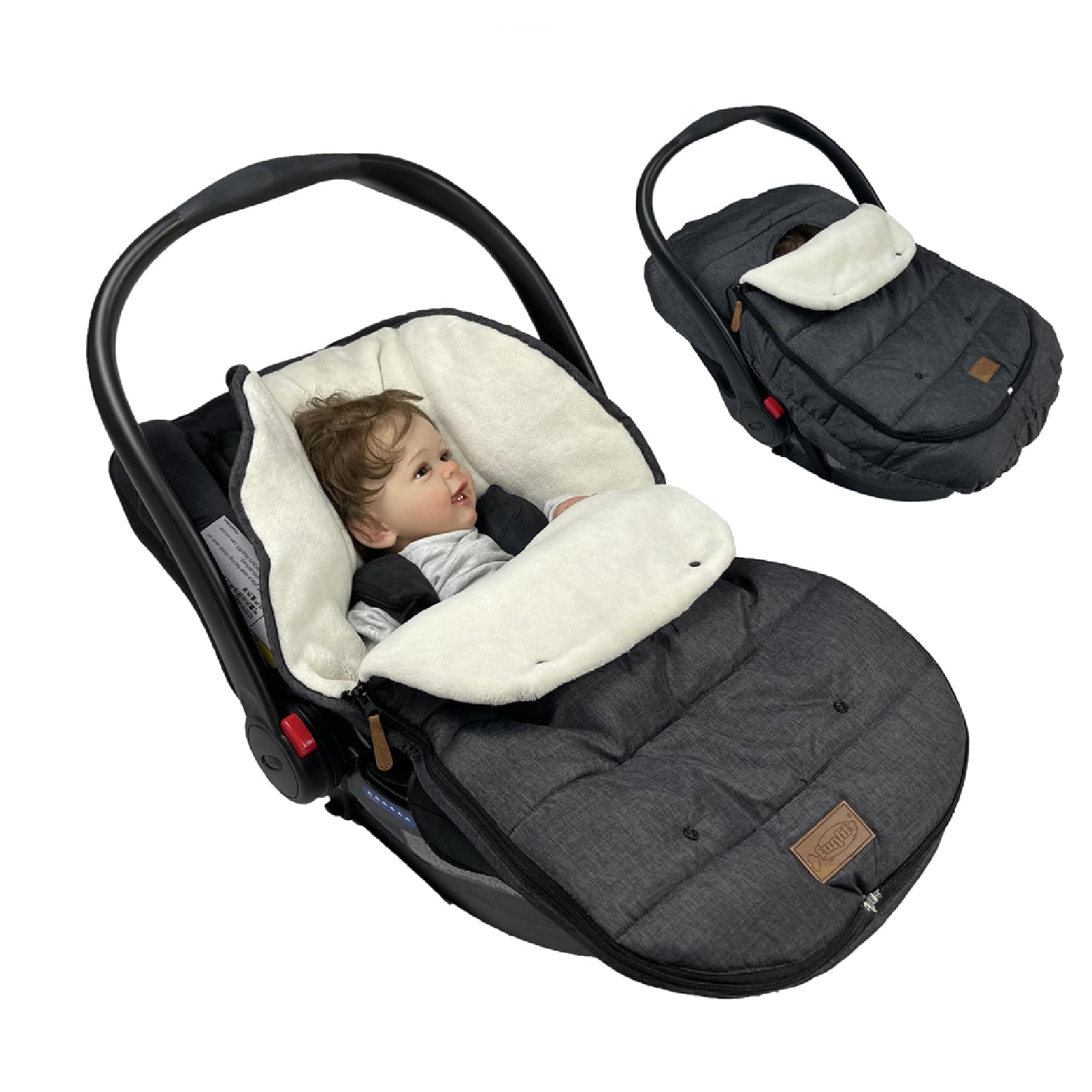 funlife 4in1 full-set image shows complete infant car seat coverage for all seasons