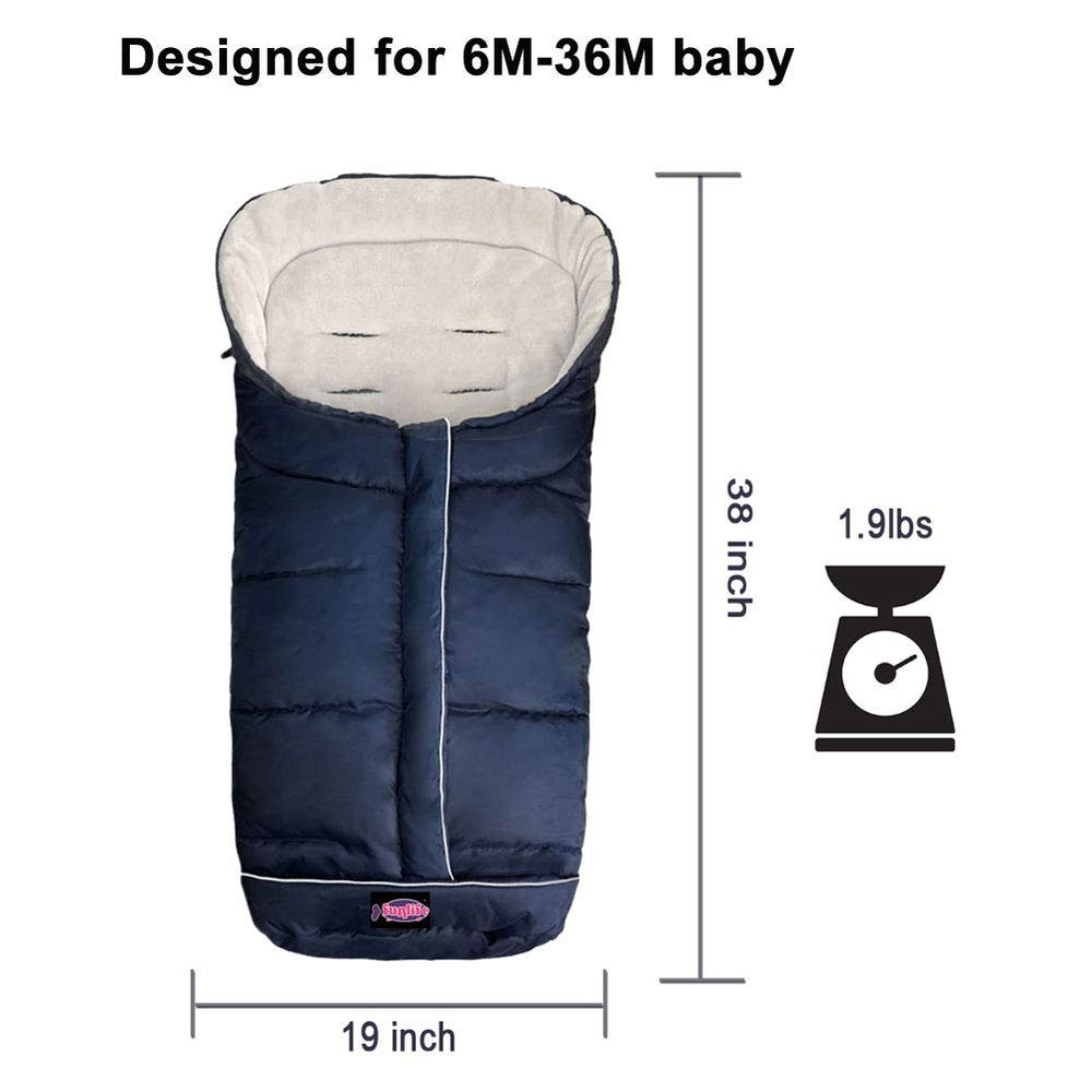 Funlife bunting bag universal fit harness slots accommodate growing baby