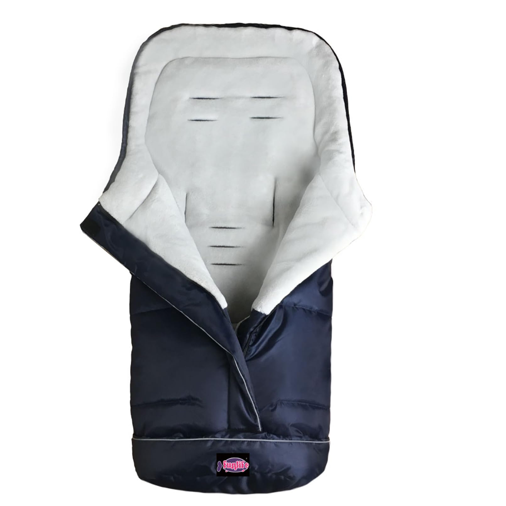 Funlife anti-kick bunting bag with waterproof exterior for winter stroller warmth