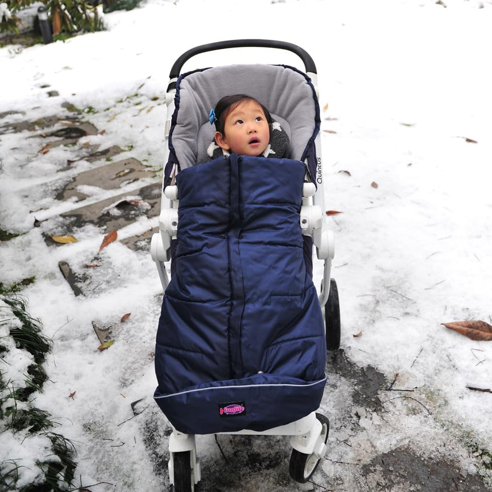 Funlife Go 3 Seasons Footmuff anti-slip back panel prevents sliding.