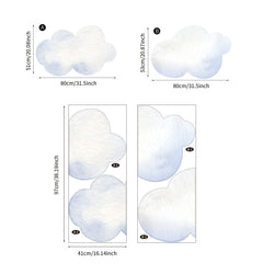 funlife rainbow wall mural clouds closeup highlights soft cloud shapes for nursery decor
