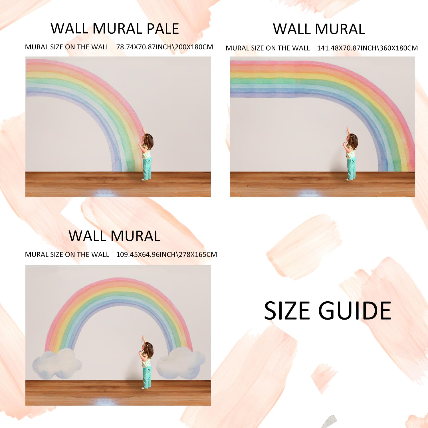 funlife rainbow wall mural instruction manual captures easy step-by-step setup