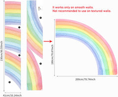 funlife rainbow wall mural panel 2 creates dreamy nursery ambiance with soft watercolor tones