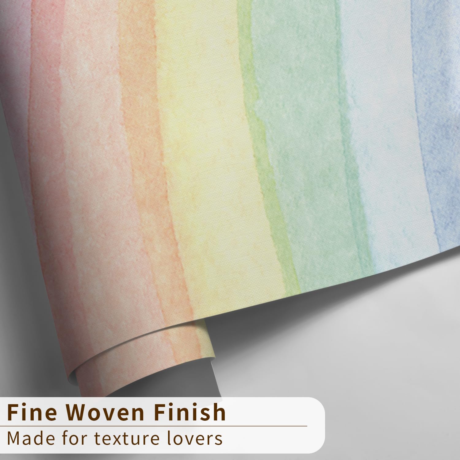 Funlife rainbow wall mural panel 3 shows soft color gradient suitable for bedrooms.