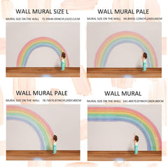 funlife rainbow wall mural panel 4 helps define cozy reading nooks with bright arches