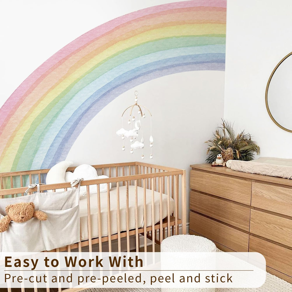 Funlife rainbow wall mural panel 6 enhances light diffusion with soft hues.