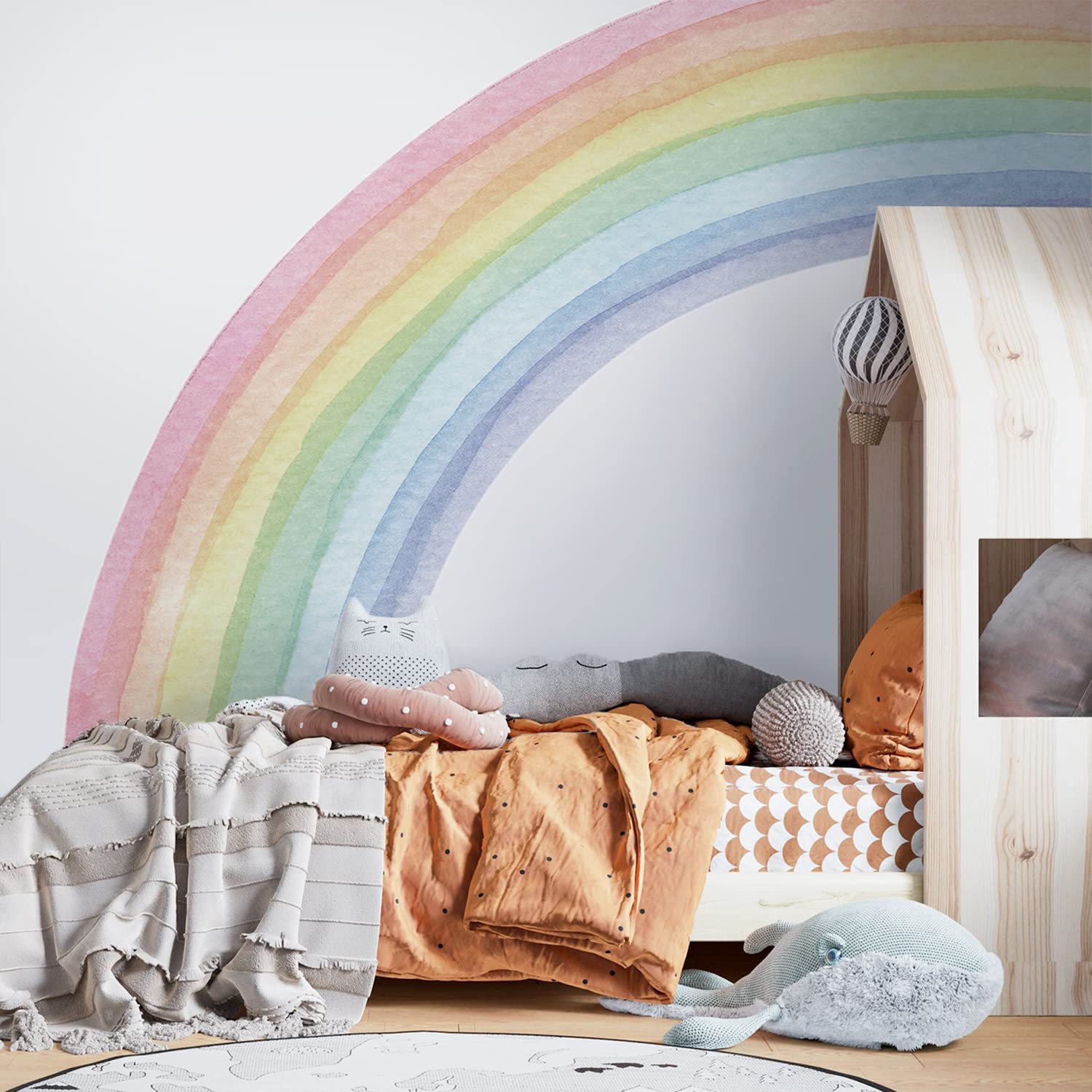 Funlife rainbow wall mural panel 7 final piece ties the scene together.