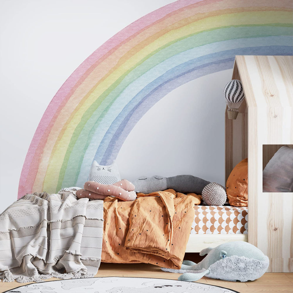 Funlife rainbow wall mural panel 7 final piece ties the scene together.