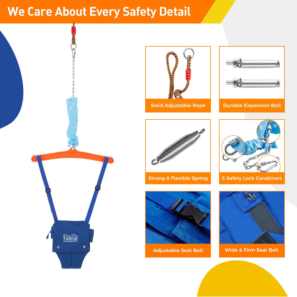 FUNLIO adjustable chain length for customized jump height and comfort.