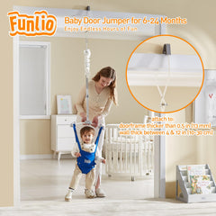 FUNLIO Door clamp demonstrates sturdy installation for safe door mounting.