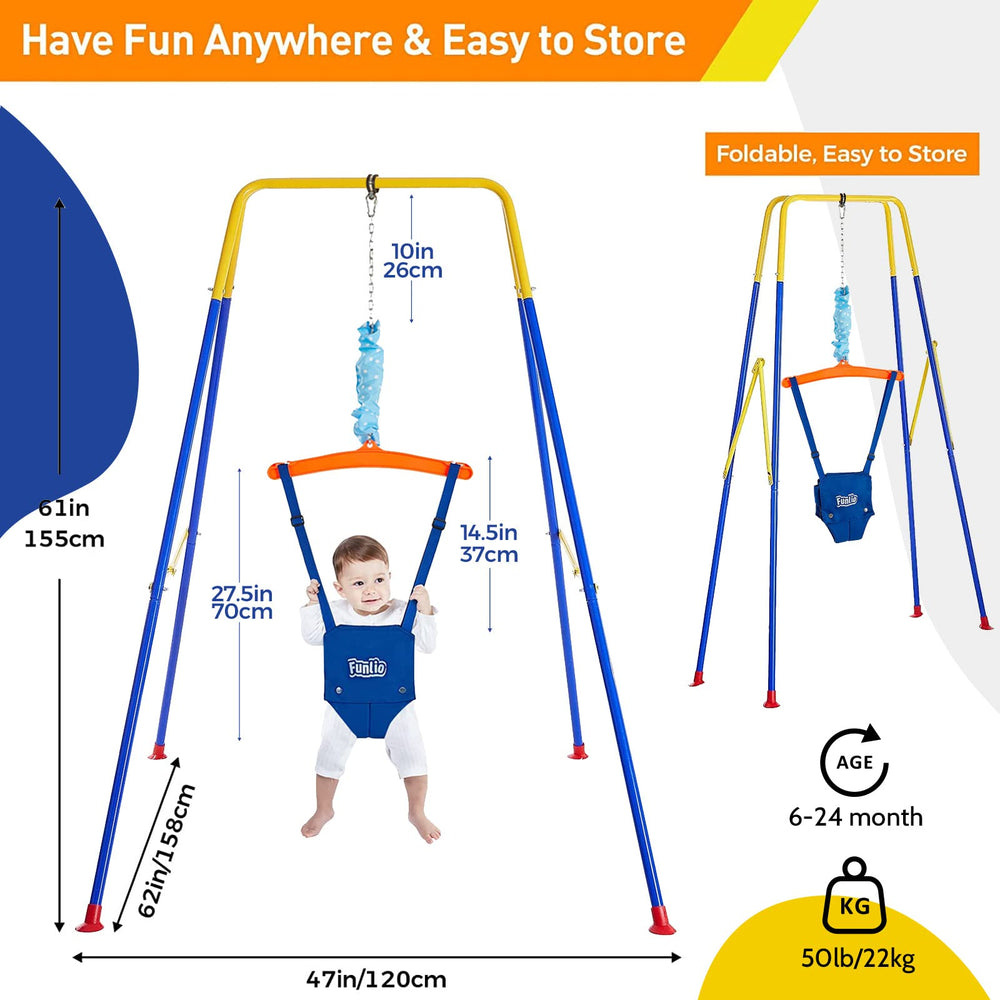 FUNLIO jumper in outdoor setting shows versatile indoor outdoor play.