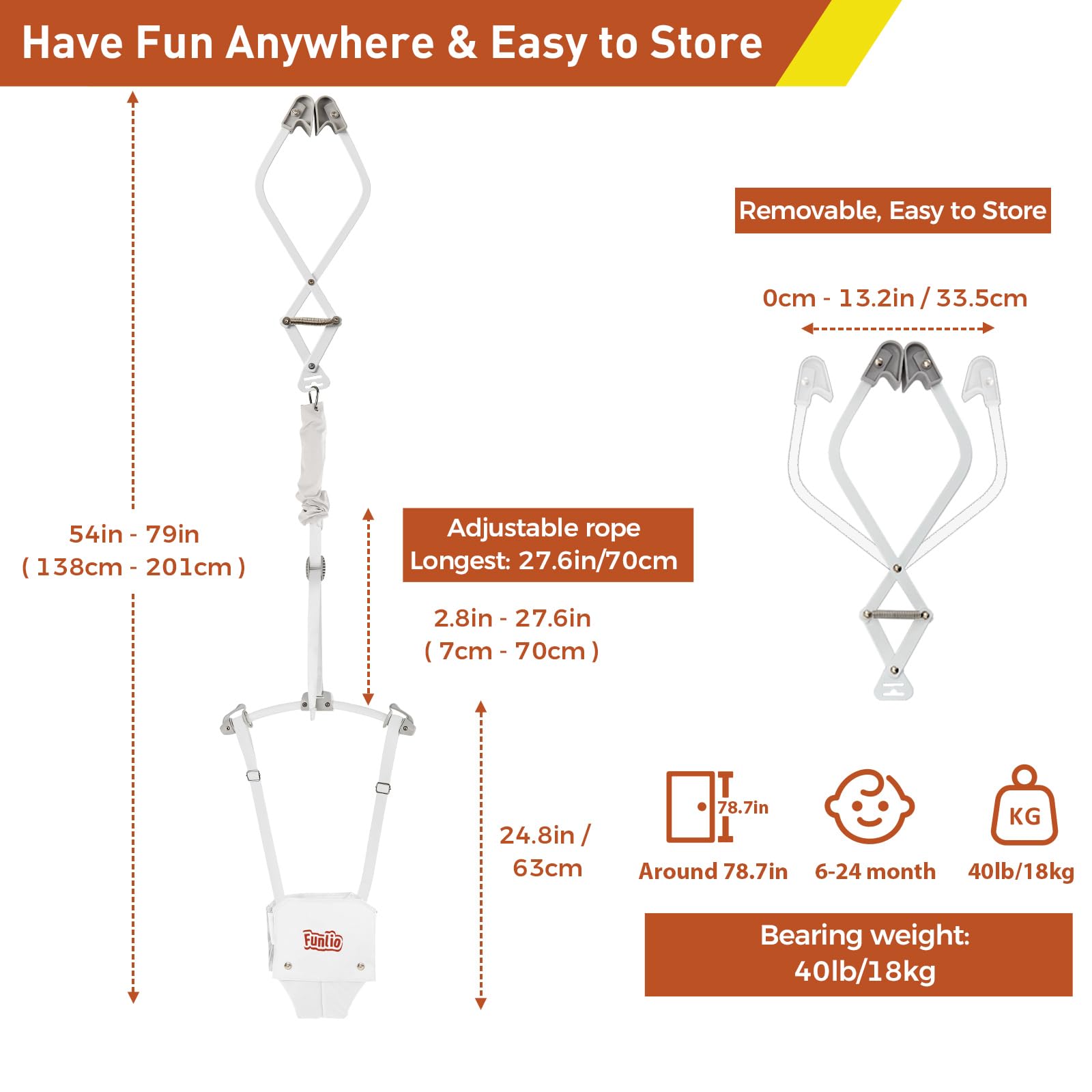 FUNLIO portable design with lightweight components for easy storage and travel.