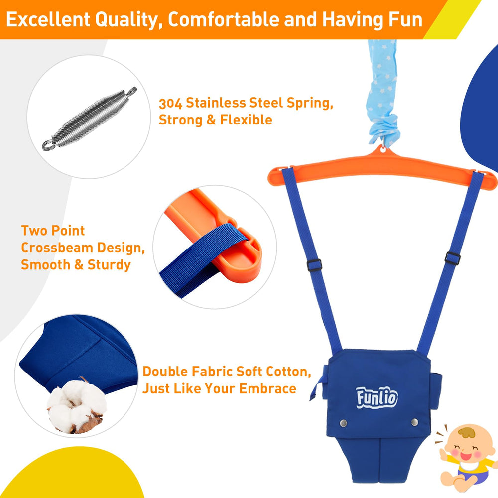 FUNLIO soft cotton seat provides gentle support during playtime.