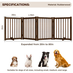 Fun Memories indoor wooden gate in walnut color fits hallways.