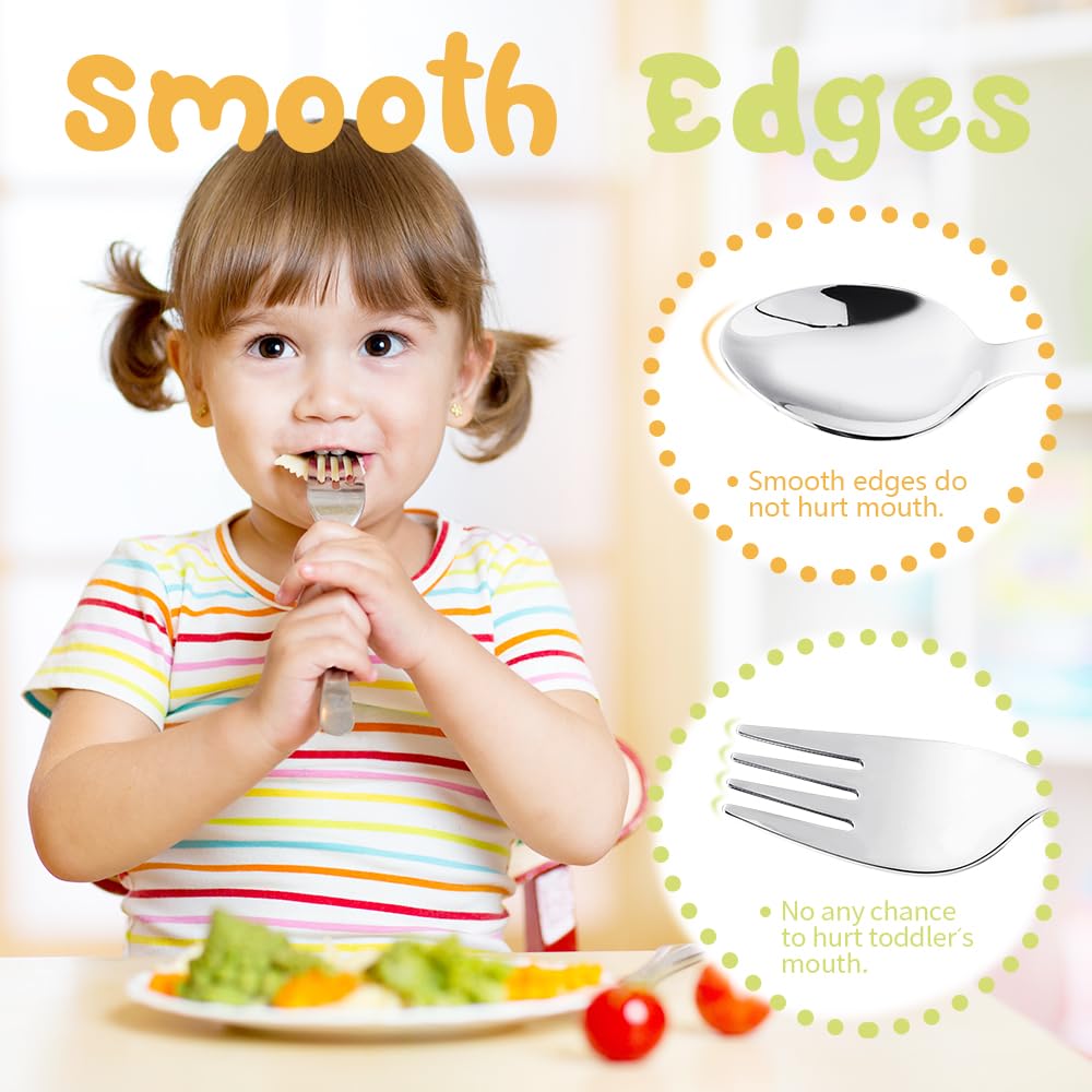 FUNNUO toddler-utensils-dishwasher-safe ease of cleaning after meals.