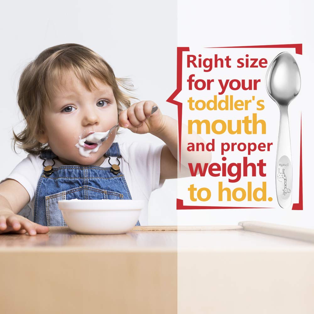 FUNNUO toddler utensils ergonomic-handles designed for secure grip.