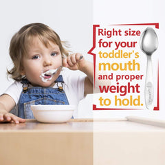 FUNNUO toddler utensils ergonomic-handles designed for secure grip.