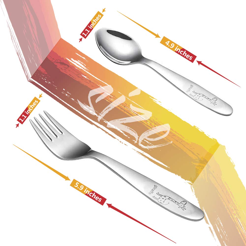 FUNNUO toddler-utensils-rounded-edges showing safe grip during meals.