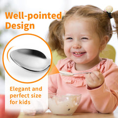 FUNNUO toddler-utensils-sus304-stainless showing rust-resistant steel quality.