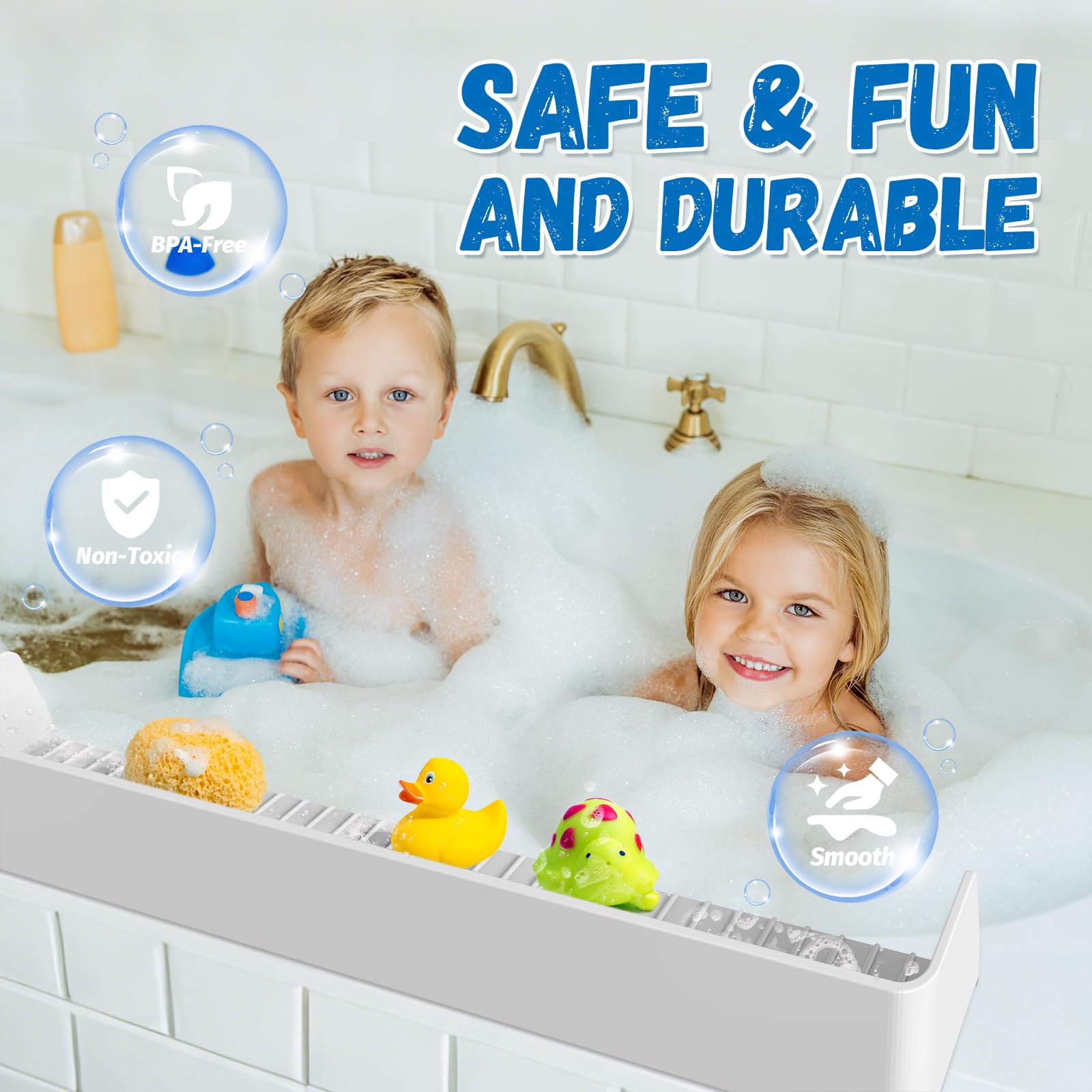 Funny Old Man foldable splash guard stores easily and travels well.