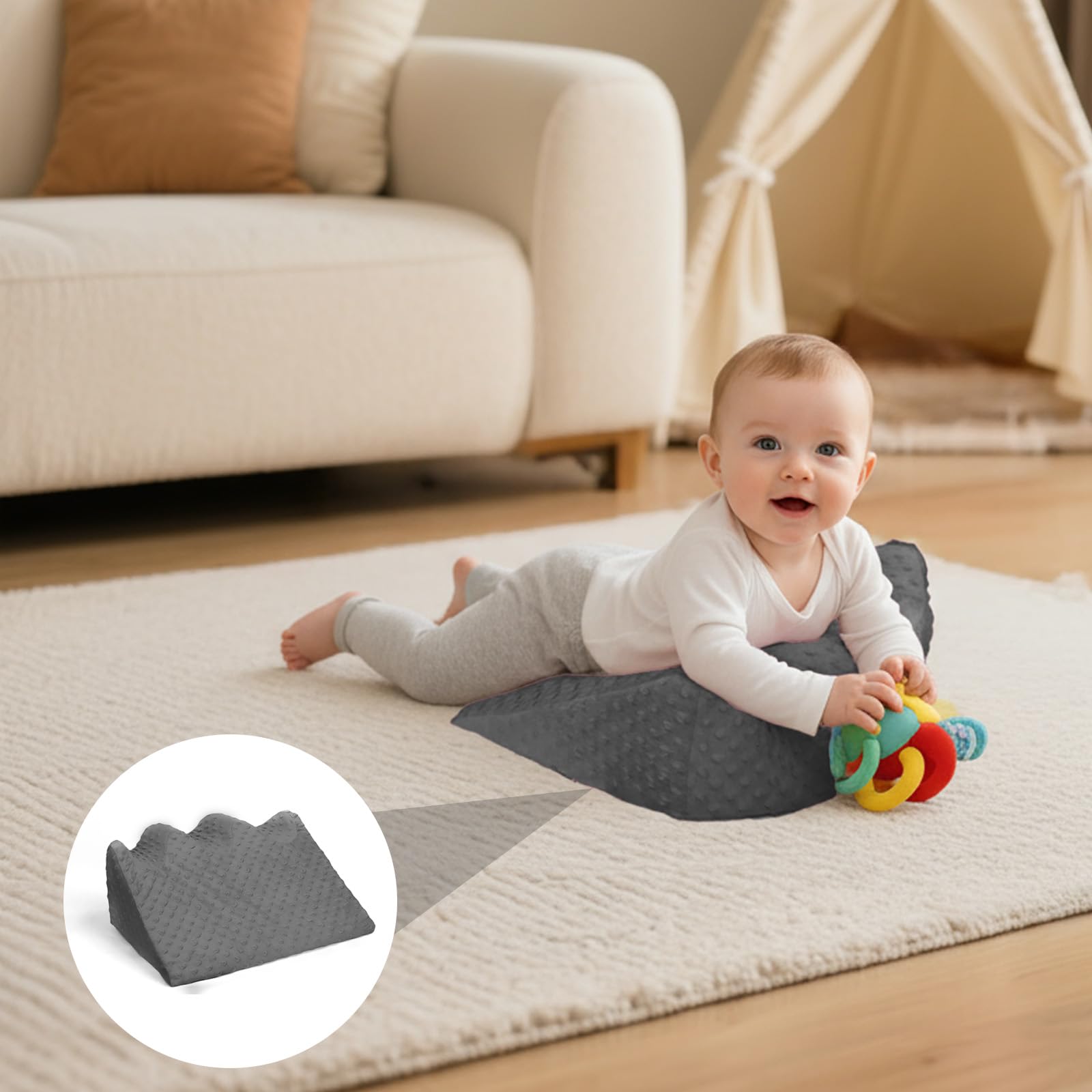 Funpkoser tummy time prop supports reading and cuddles