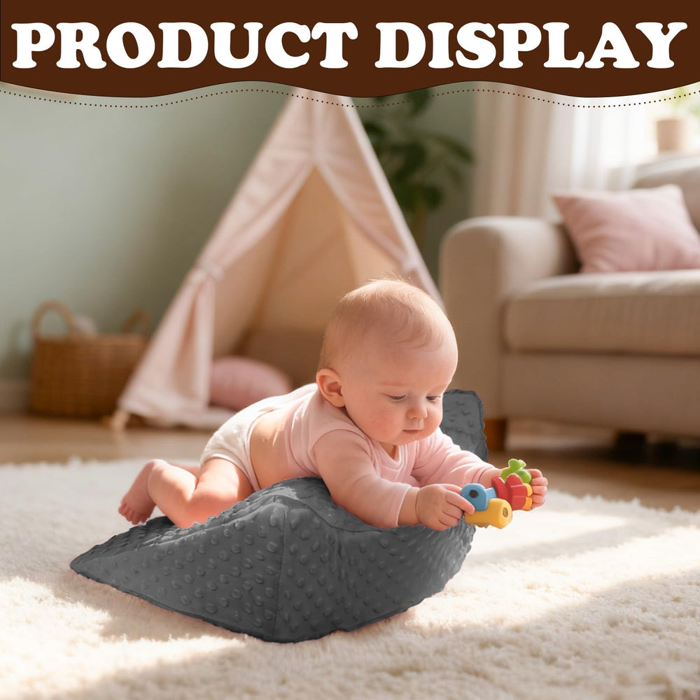 Funpkoser tummy time prop removable cover is machine washable