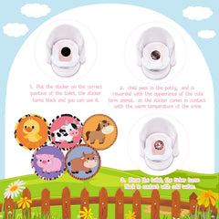 Funrous 3.15-inch farm animal stickers engage kids during potty training.
