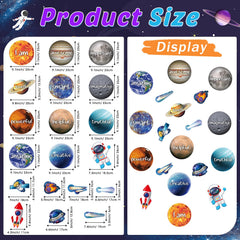 Funrous astronaut outer space wall decal inspires curiosity and classroom exploration.