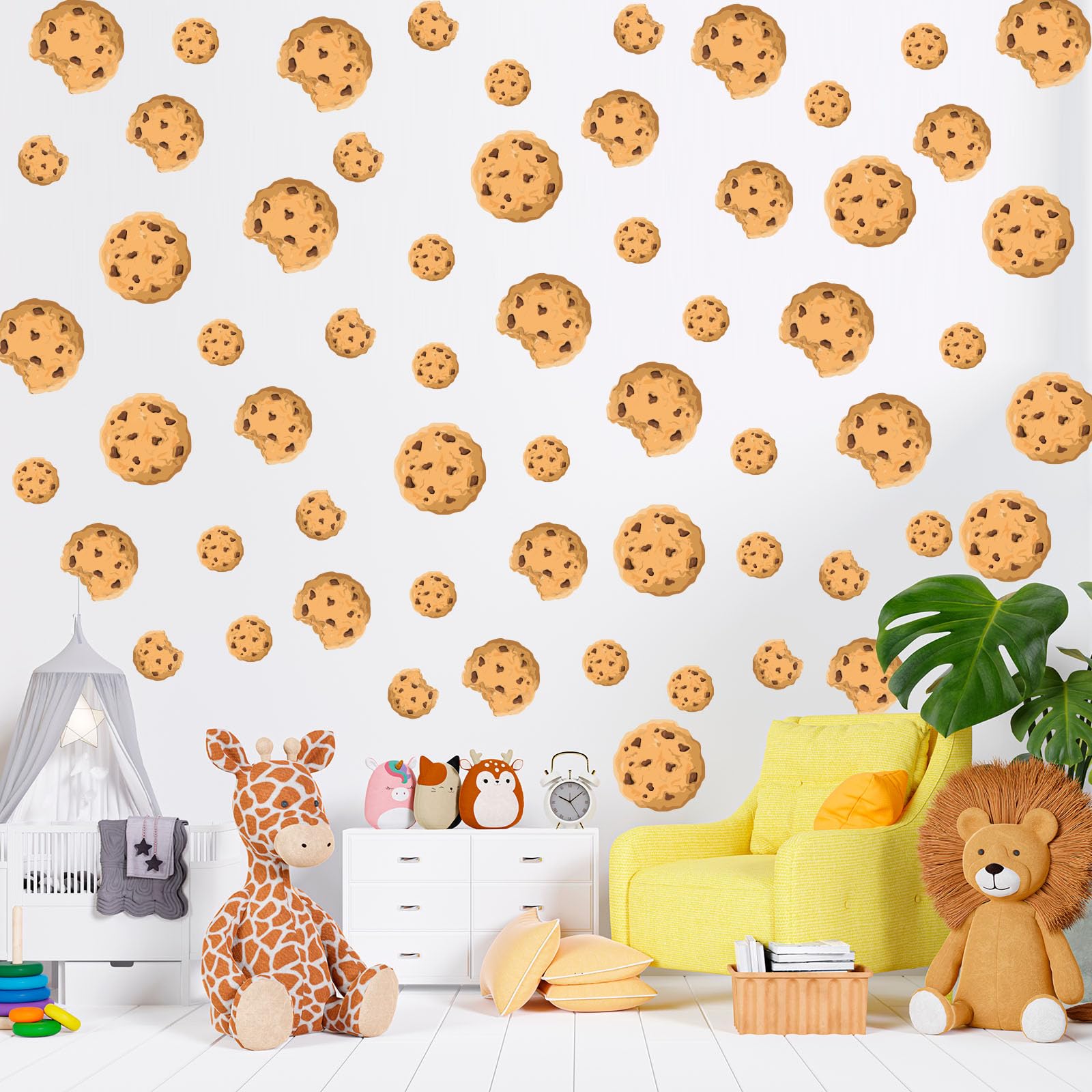Funrous 2.3 inch cookie decals boost fridge and cabinet accents