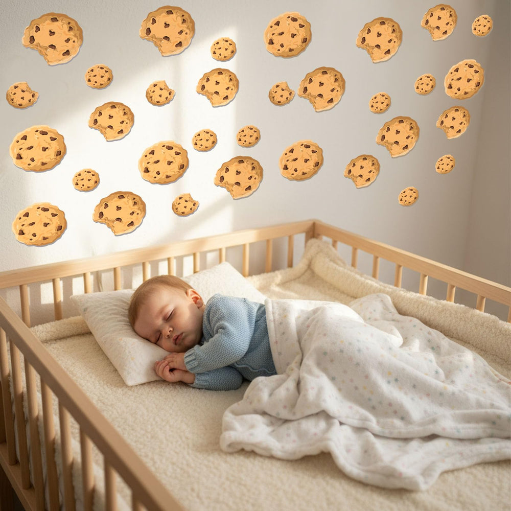 Funrous 2.3 inch cookie decals flexible for desks and doors