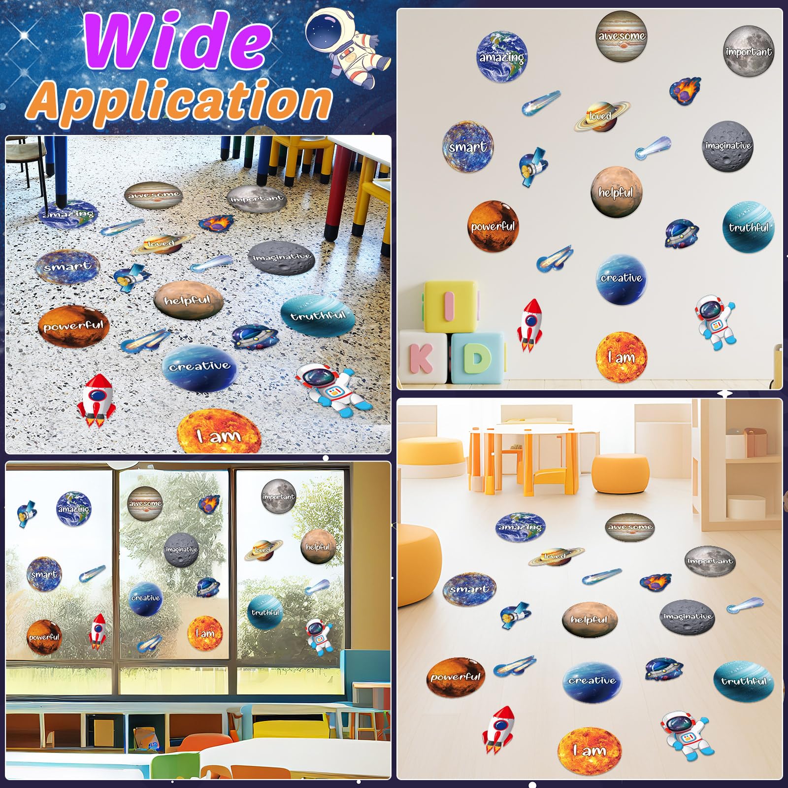 Funrous smart positive-sayings floor decal pairs learning with motivational cues.