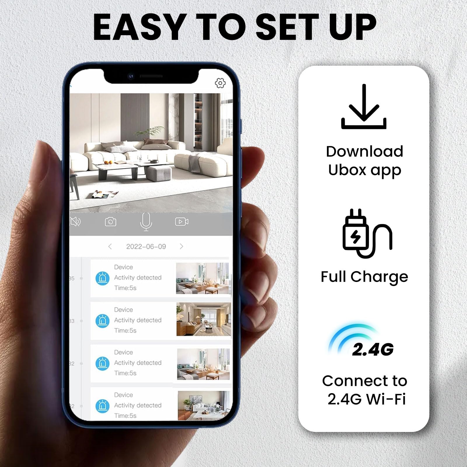 Funstorm motion detection instant alerts on phone