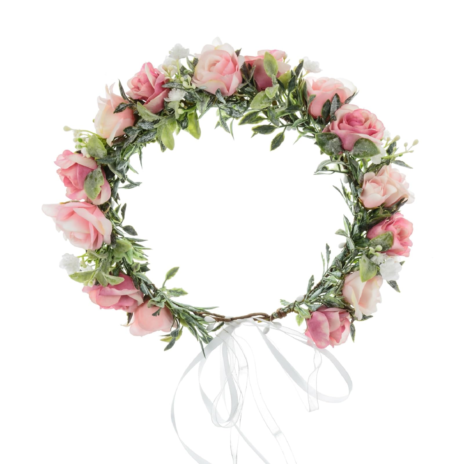 Funsveta baby girls flower crown on child enhances boho wedding look