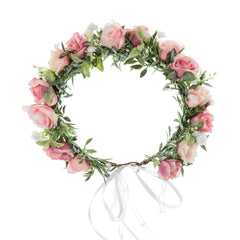 Funsveta baby girls flower crown on child enhances boho wedding look