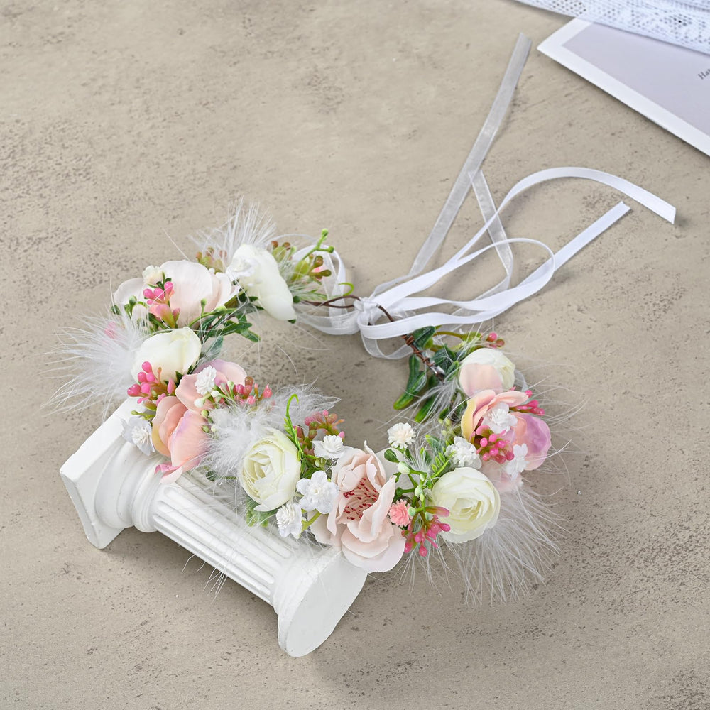 Funsveta pink-white crown accessories for dress-up and photoshoots.