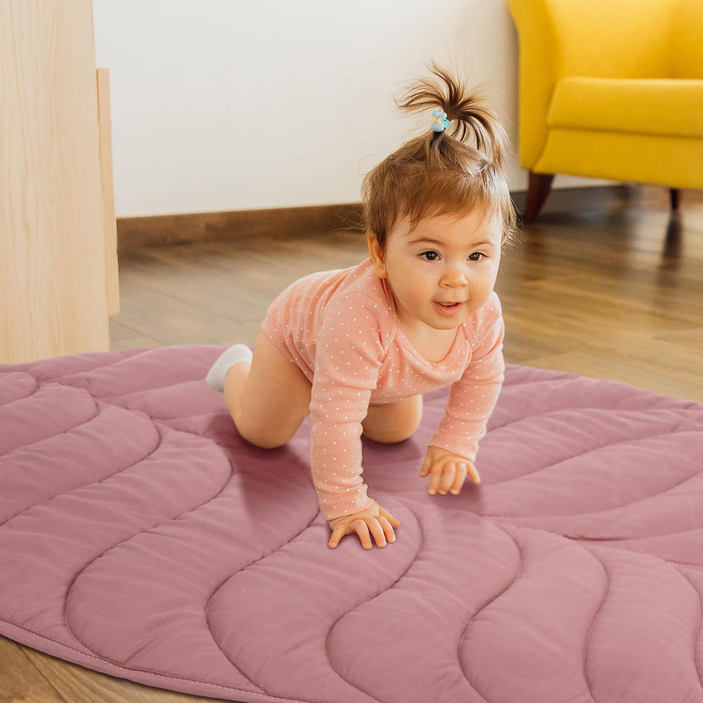Funtery Baby Play Mat reversible gray back for versatile room styling.