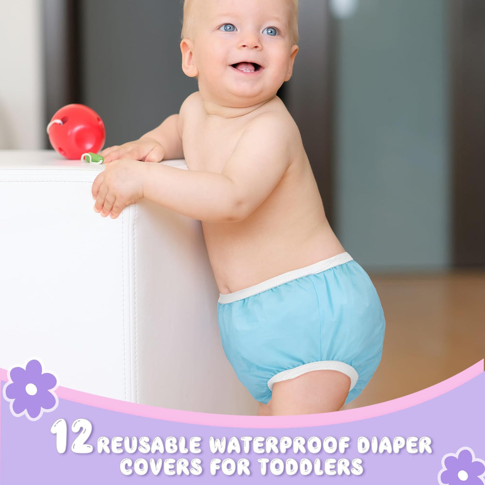 Funtery elastic waistband and leg openings shown for secure, comfortable fit in potty training.