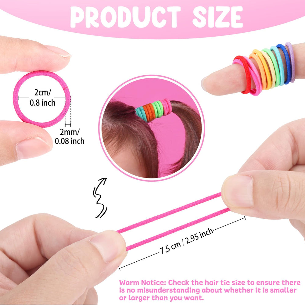 Funtopia small 0.8 inch ties fit fine for kids' hair