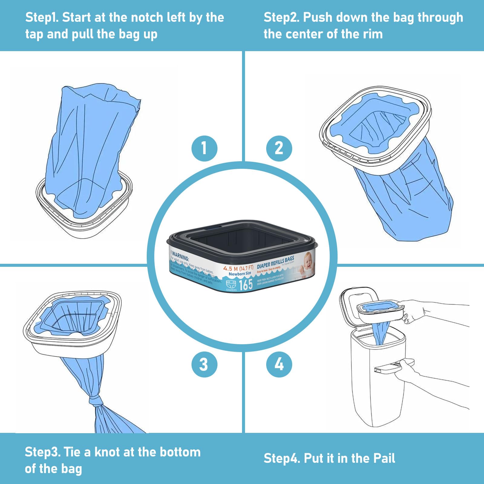 Fununcat compatibility across Diaper Genie Classic, Compact, and Select Pails.