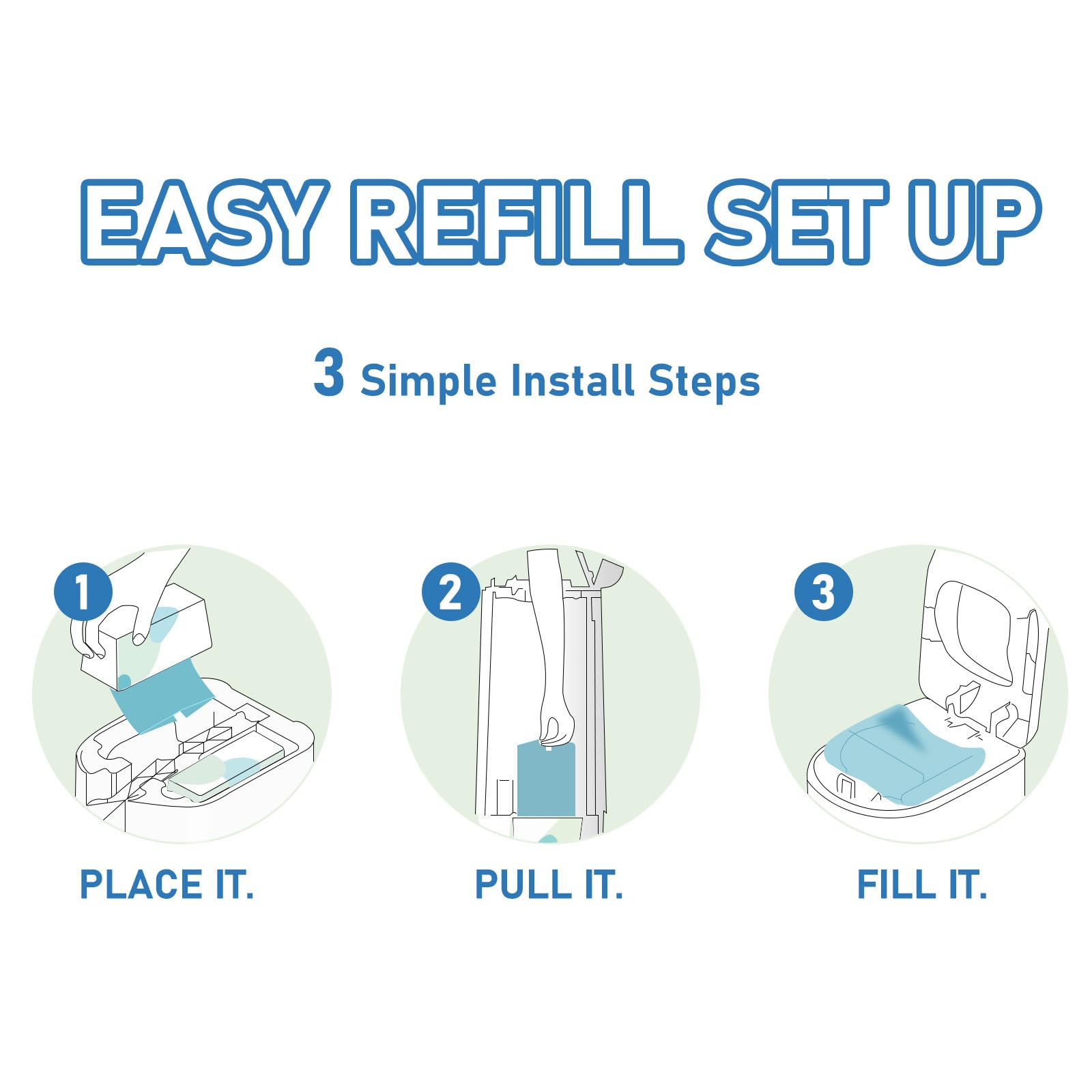 Fununcat 4-pack of diaper pail refills providing ample ongoing use.