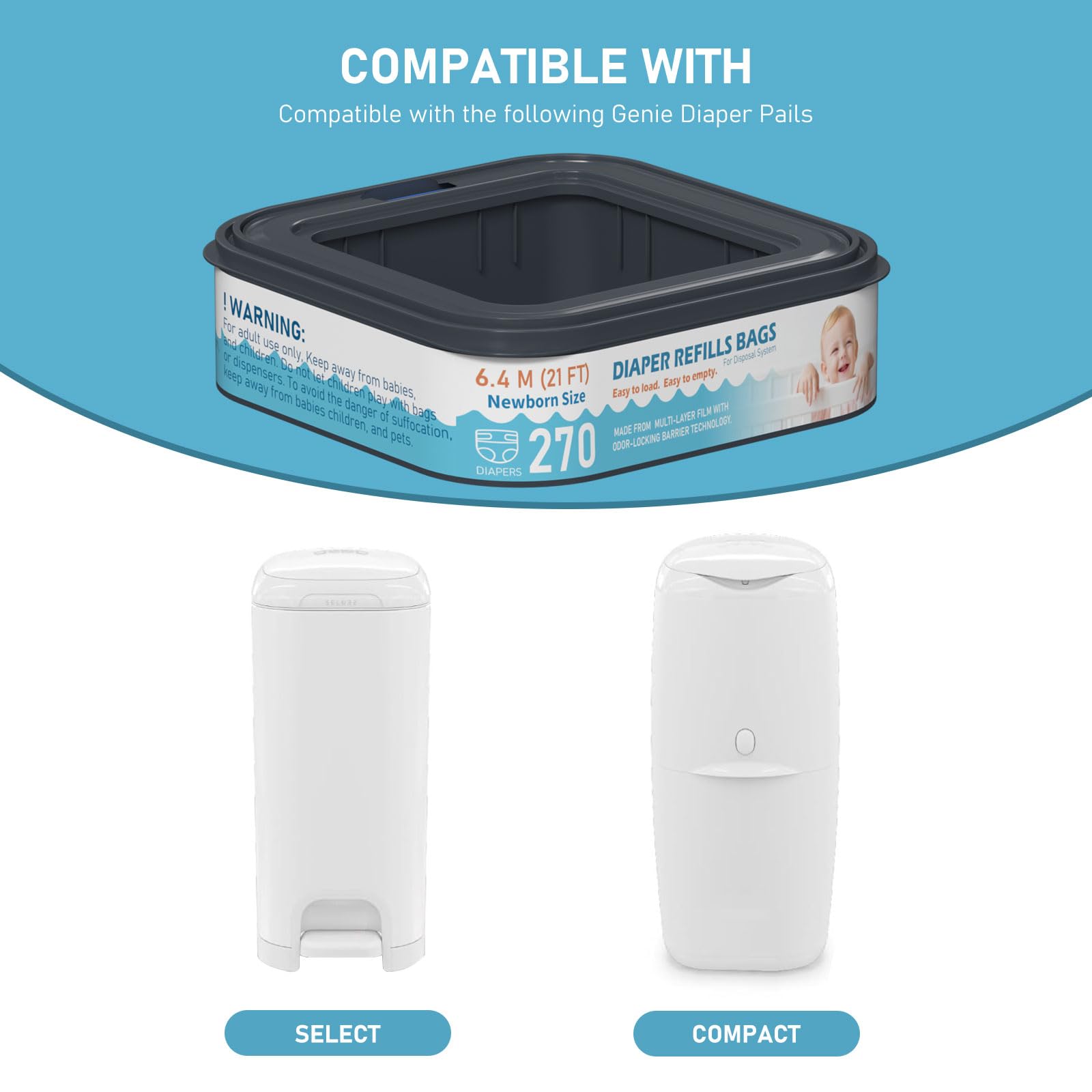 Fununcat durable leak-proof design keeps diaper disposal neat and tidy