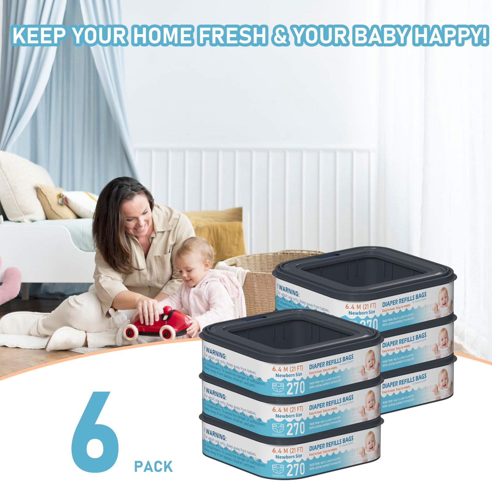 Fununcat nursery odor control helps maintain a fresh home environment